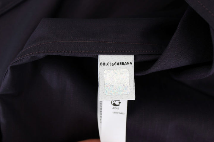 Dolce &amp; Gabbana Sample Sale Dolce &amp; Gabbana Purple Striped Cotton Pajama Lounge Shirt - | Designer outlet