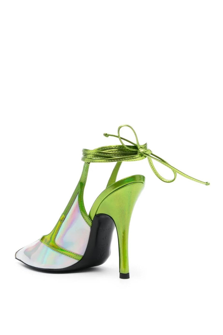 The Attico 'venus Chrome' Slingback Pumps