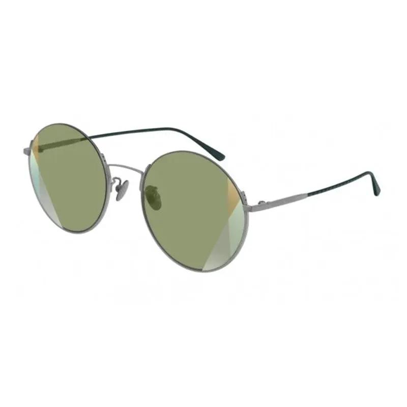 Bottega Veneta Sunglasses Round Full Rim, Silver Frame And Green Lens Bv0246S004