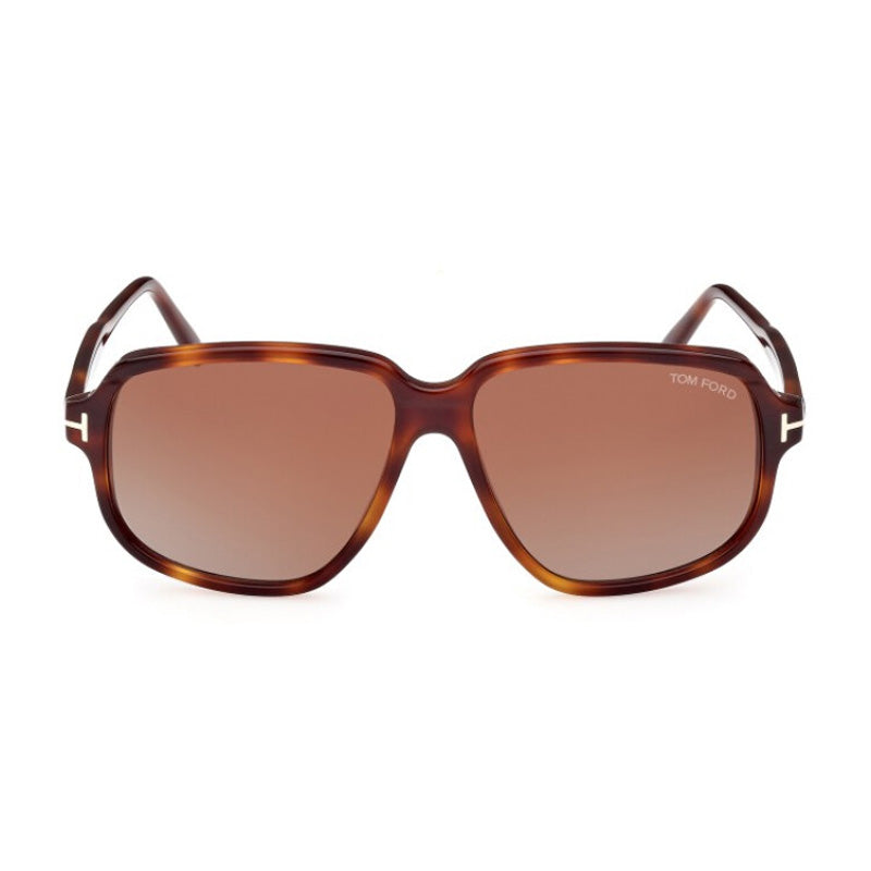 Tom Ford Sunglasses Aviator Full Rim, Dark Havana Frame and Gradient Brown Lens FT102452F