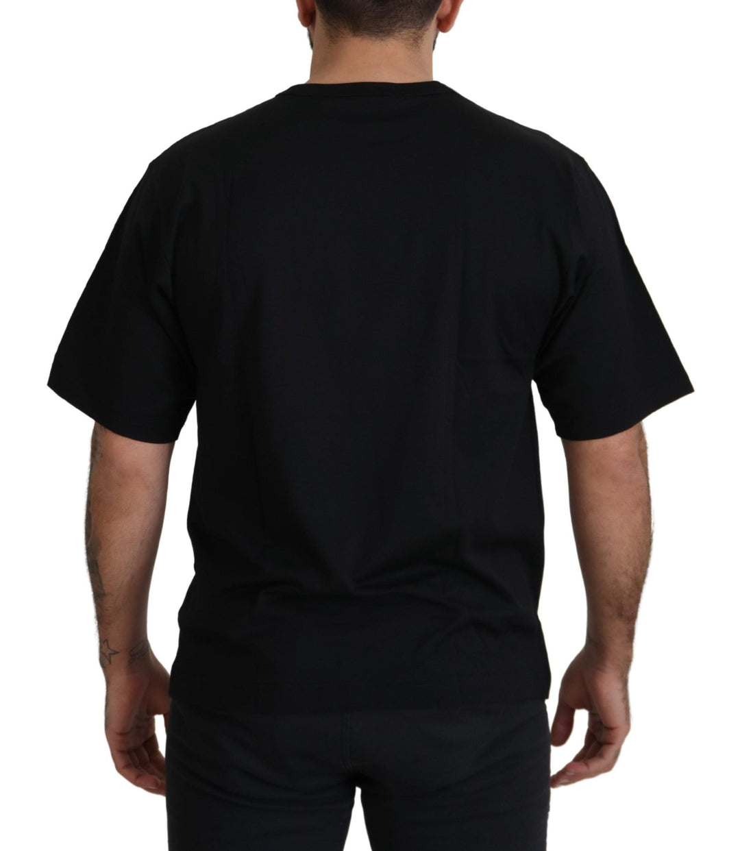 Dolce &amp; Gabbana Sample Sale Dolce &amp; Gabbana Black Gold STAR Crown DG Cotton Crewneck T-shirt - | Designer outlet