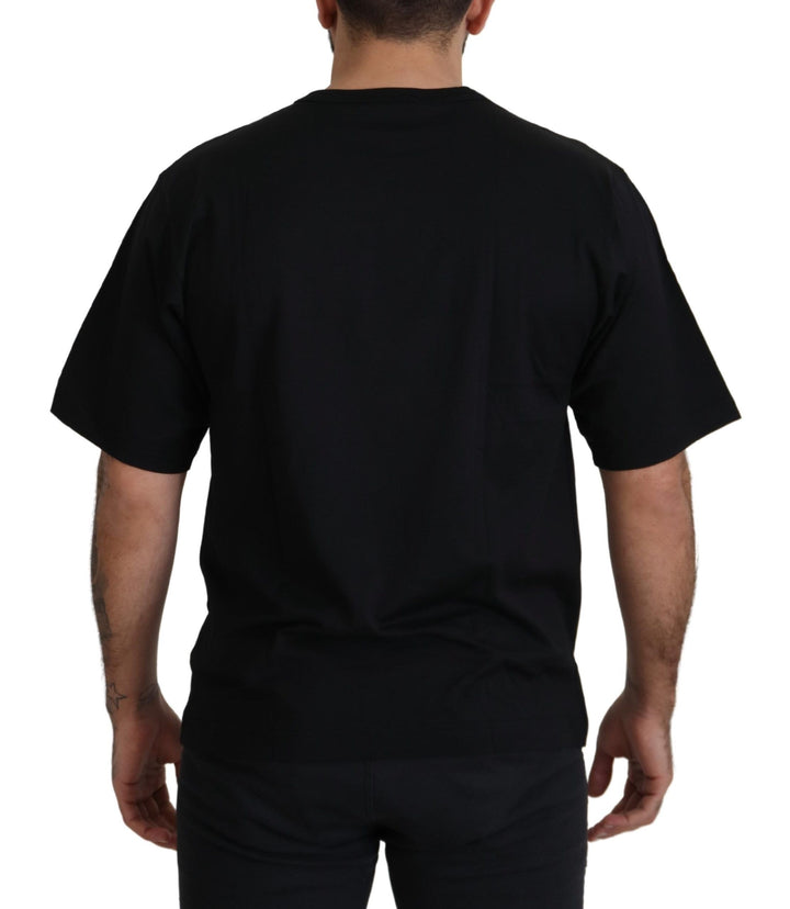 Dolce &amp; Gabbana Sample Sale Dolce &amp; Gabbana Black Gold STAR Crown DG Cotton Crewneck T-shirt - | Designer outlet