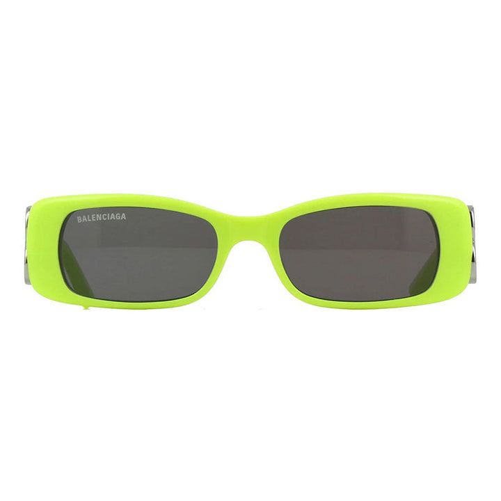 Balenciaga Rectangle Full Rim, with a Yellow Silver frame and Grey lens.