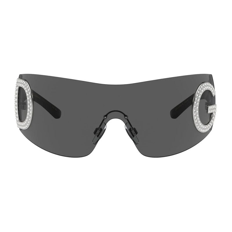 Dolce & Gabbana Sunglasses Shield Rimless, Black Frame and Dark Grey Lens DG2298B05/87