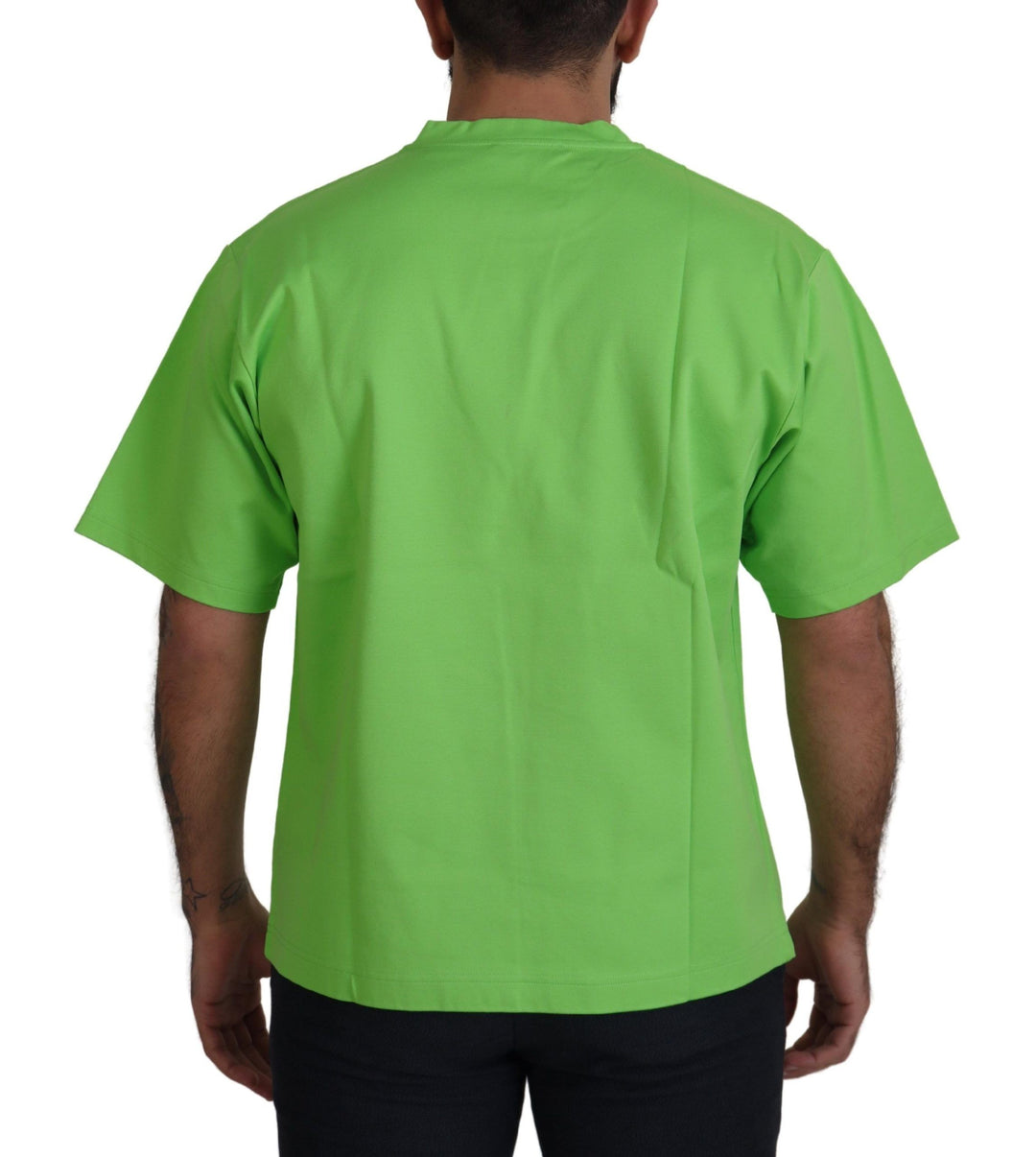 Dolce &amp; Gabbana Sample Sale Dolce &amp; Gabbana Green Cotton DG CHANNEL Top T-shirt - | Designer outlet