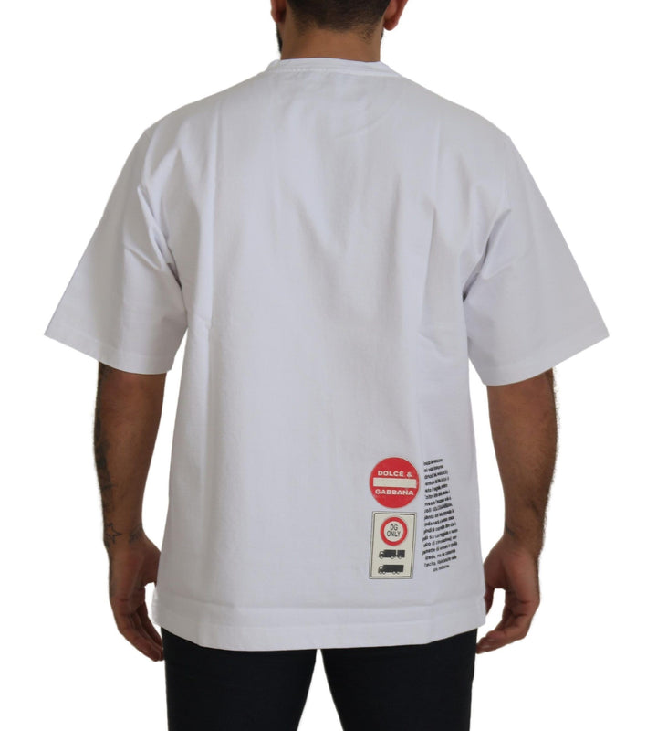 Dolce &amp; Gabbana Sample Sale Dolce &amp; Gabbana White Amor Heart Cotton Crewneck T-shirt - | Designer outlet