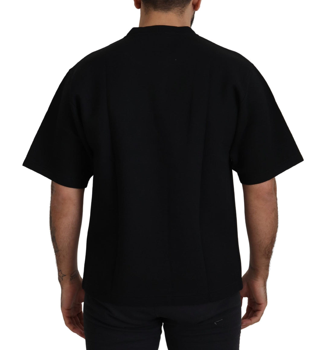 Dolce &amp; Gabbana Sample Sale Dolce &amp; Gabbana Black Logo Cotton Crewneck T-shirt - | Designer outlet