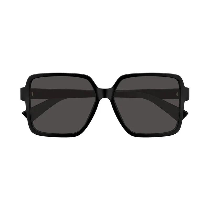 Bottega Veneta Sunglasses Square Full Rim, Black Frame And Grey Lens Bv1317Sk001