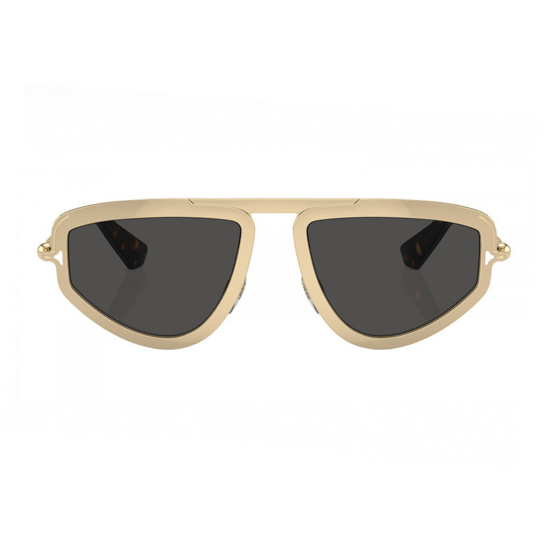 Burberry Sunglasses Geometric Full Rim, Light Gold Frame and Dark Grey Lens BE3150110987