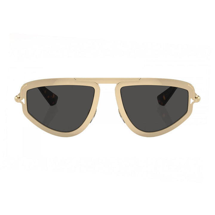 Burberry Sunglasses Geometric Full Rim, Light Gold Frame and Dark Grey Lens BE3150110987