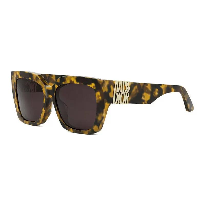 Dior Sunglasses Square Full Rim, Coloured Havana Frame And Bordeaux Lens