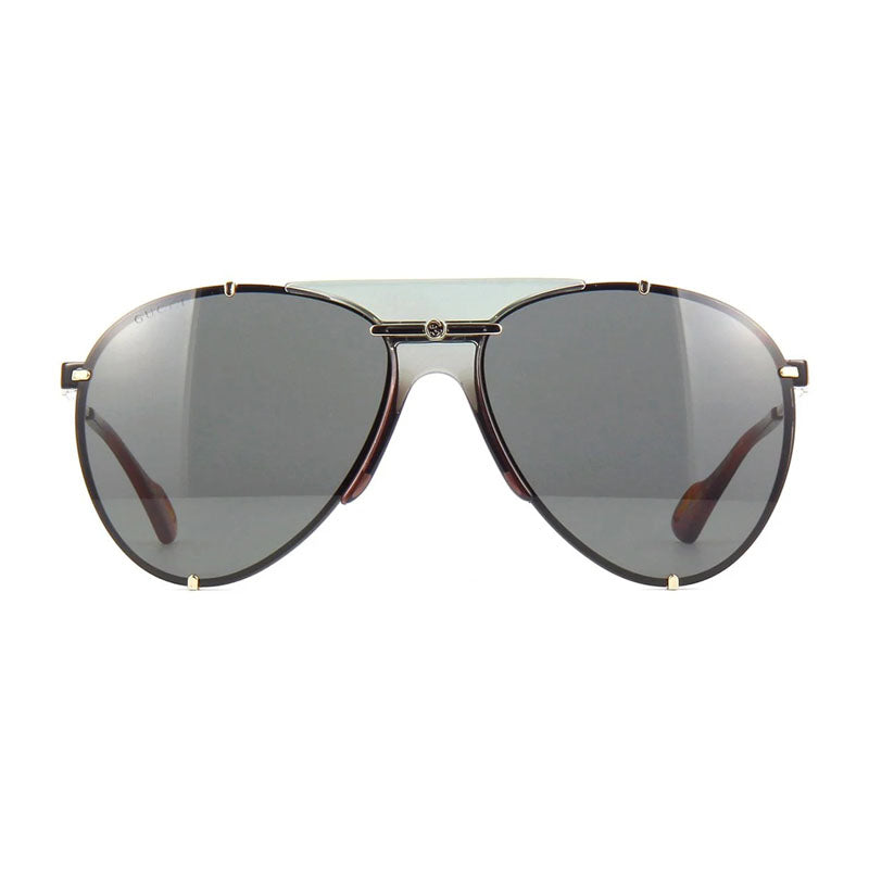 Gucci Sunglasses Aviator Full Rim, Gold Frame and Grey Lens GG0740S001