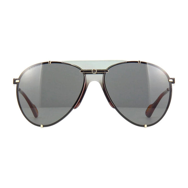Gucci Sunglasses Aviator Full Rim, Gold Frame and Grey Lens GG0740S001