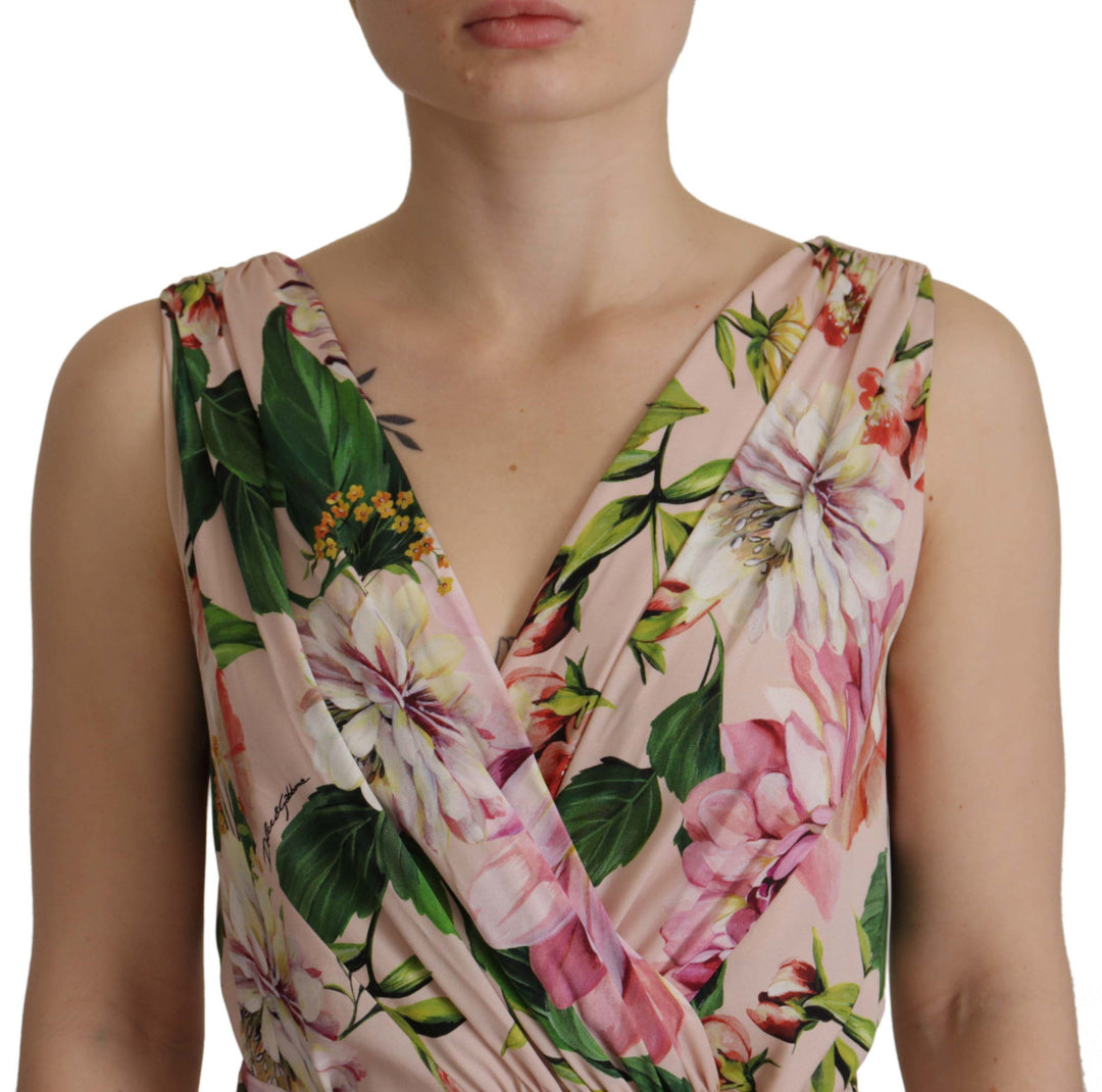 Dolce & Gabbana Elegant Floral Silk Wrap Dress