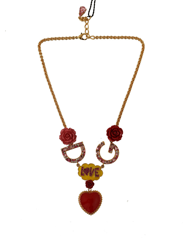 Dolce & Gabbana - Dolce & Gabbana Glamorous Gold Crystal Charm Necklace - SMY100895 - Ask Me Wear