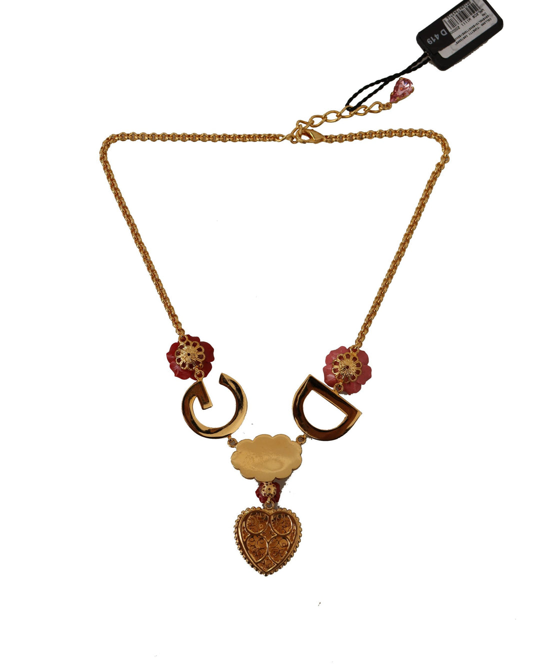 Dolce & Gabbana - Dolce & Gabbana Glamorous Gold Crystal Charm Necklace - SMY100895 - Ask Me Wear