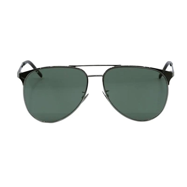 Saint Laurent Sunglasses Aviator Full Rim, Silver Frame And Green Lens Sl279004
