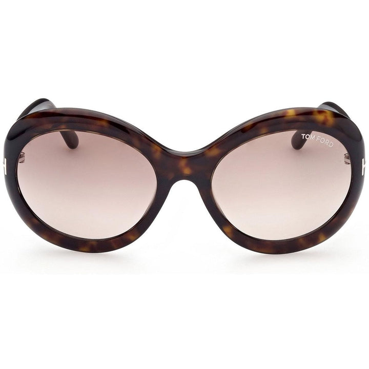 Tom Ford Oval Full Rim, with a Dark Havana frame and Brown Gradient lens.