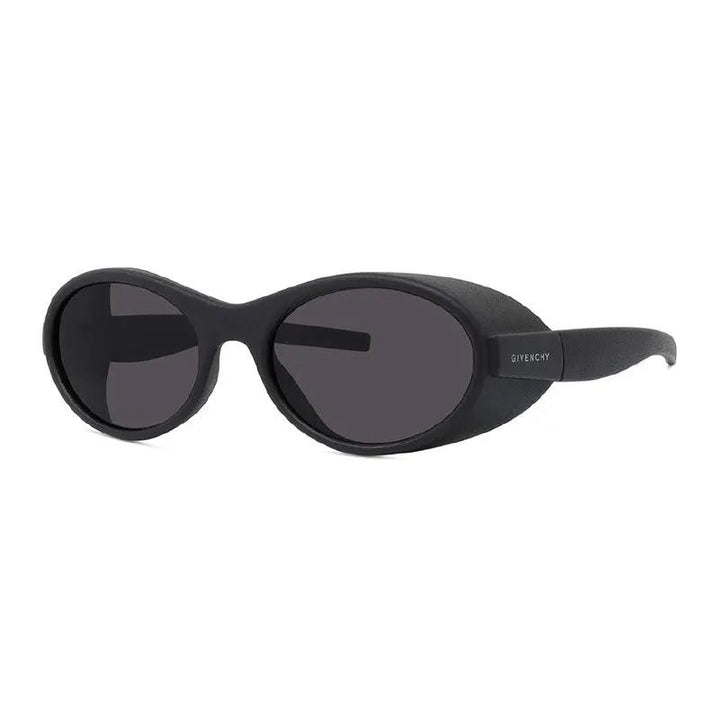 Givenchy Sunglasses Oval Full Rim, Matte Black Frame And Grey Lens Gv40065I02A