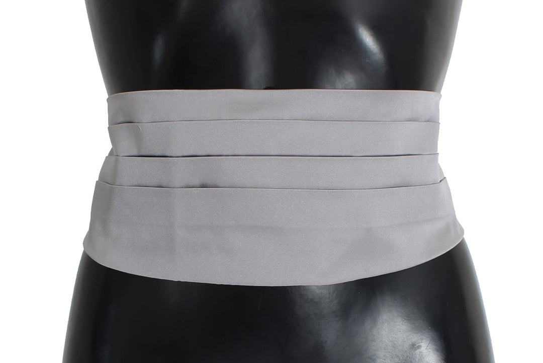 Dolce &amp; Gabbana Sample Sale Dolce &amp; Gabbana Gray Waist Belt Silk Cummerbund - | Designer outlet