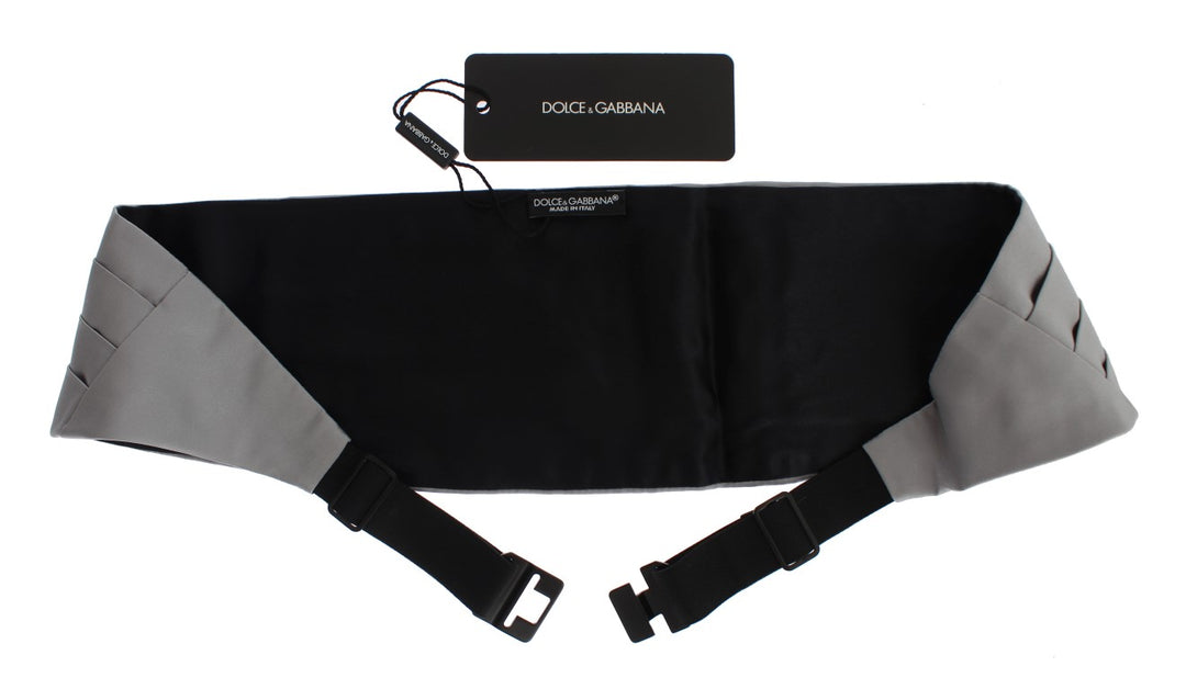 Dolce &amp; Gabbana Sample Sale Dolce &amp; Gabbana Gray Waist Belt Silk Cummerbund - | Designer outlet