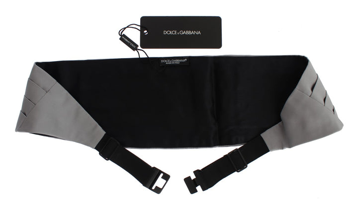 Dolce &amp; Gabbana Sample Sale Dolce &amp; Gabbana Gray Waist Belt Silk Cummerbund - | Designer outlet