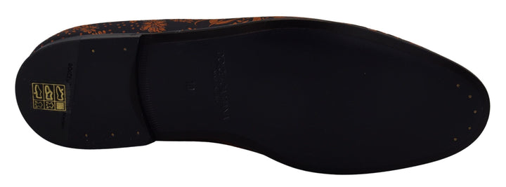 Dolce &amp; Gabbana Sample Sale Dolce &amp; Gabbana Blue Rust Floral Slippers Loafers Shoes - | Designer outlet