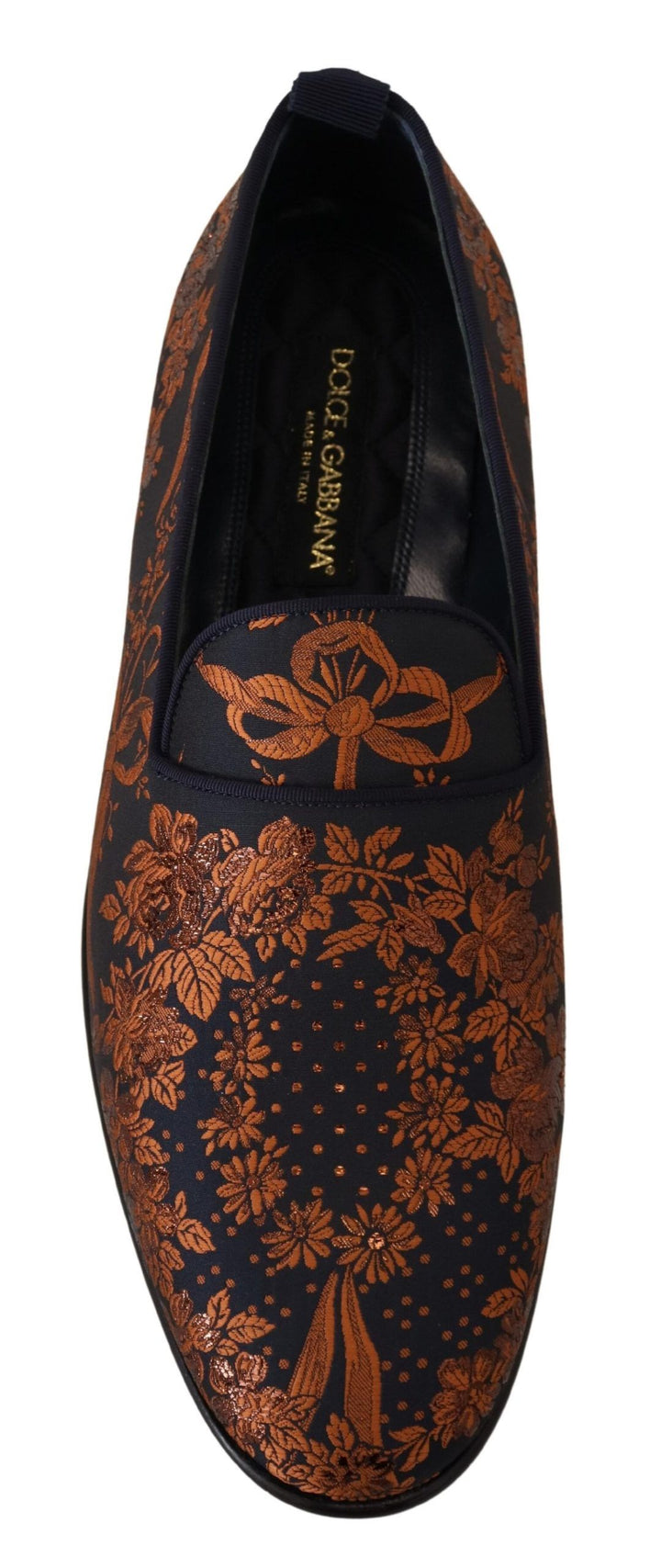Dolce &amp; Gabbana Sample Sale Dolce &amp; Gabbana Blue Rust Floral Slippers Loafers Shoes - | Designer outlet