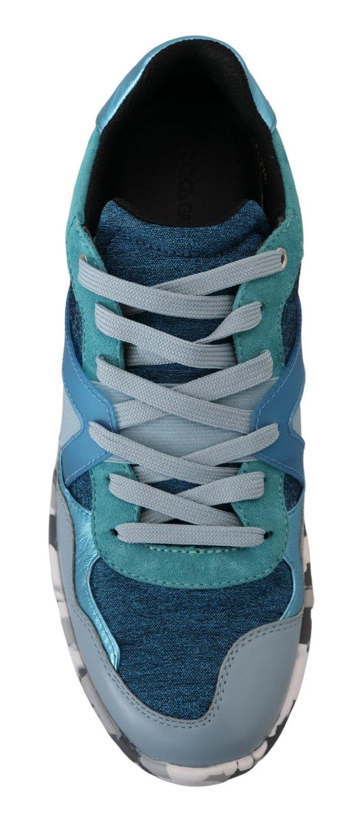 Dolce &amp; Gabbana Sample Sale Dolce &amp; Gabbana Blue Gray Leather Sport Low Top Sneakers - | Designer outlet