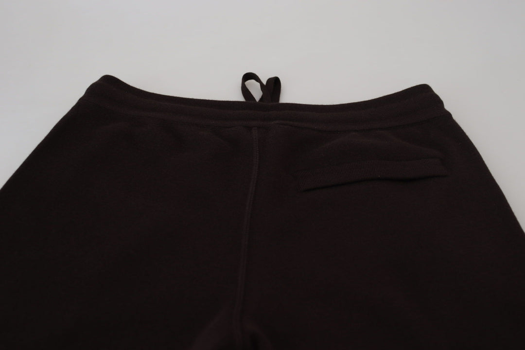 Dolce &amp; Gabbana Sample Sale Dolce &amp; Gabbana Brown Cashmere Trousers Bottoms Drawstring Pants - | Designer outlet