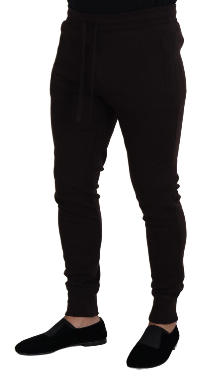 Dolce &amp; Gabbana Sample Sale Dolce &amp; Gabbana Brown Cashmere Trousers Bottoms Drawstring Pants - | Designer outlet