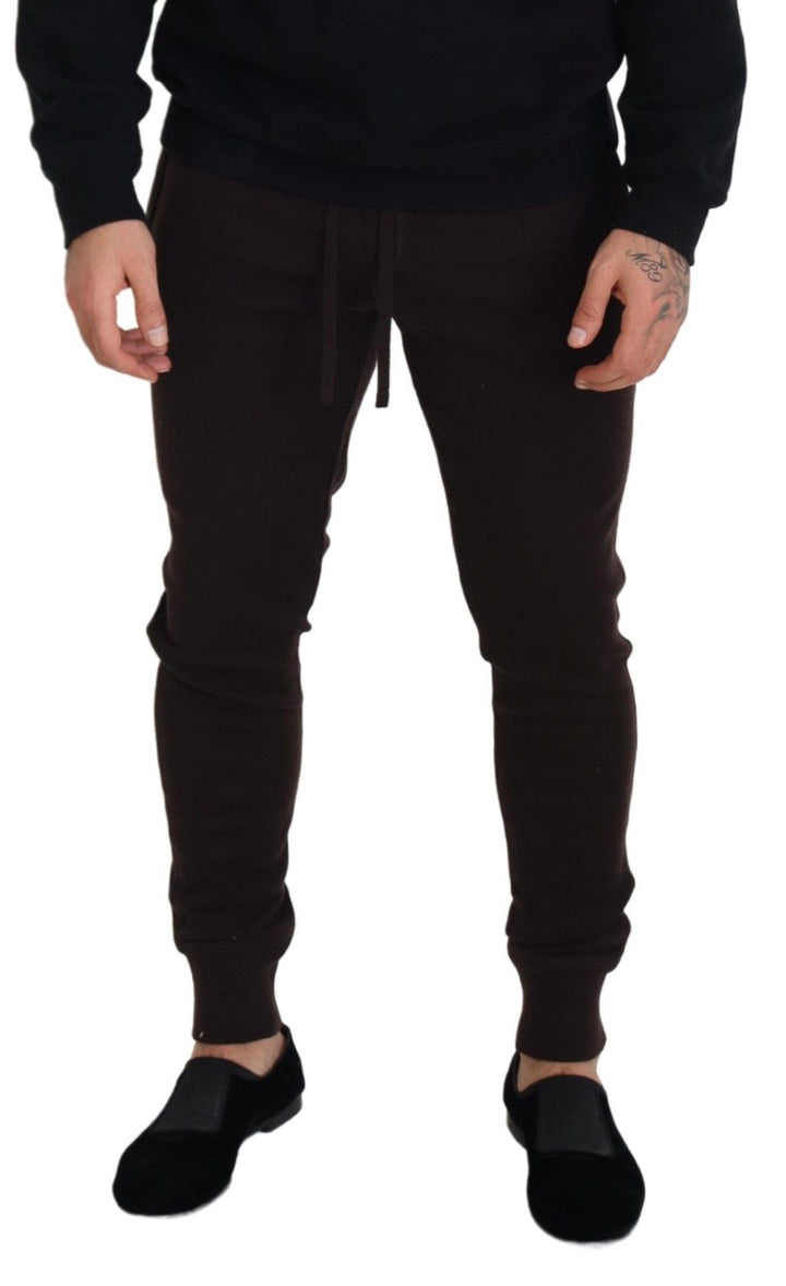 Dolce &amp; Gabbana Sample Sale Dolce &amp; Gabbana Brown Cashmere Trousers Bottoms Drawstring Pants - | Designer outlet