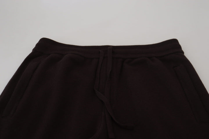Dolce &amp; Gabbana Sample Sale Dolce &amp; Gabbana Brown Cashmere Trousers Bottoms Drawstring Pants - | Designer outlet