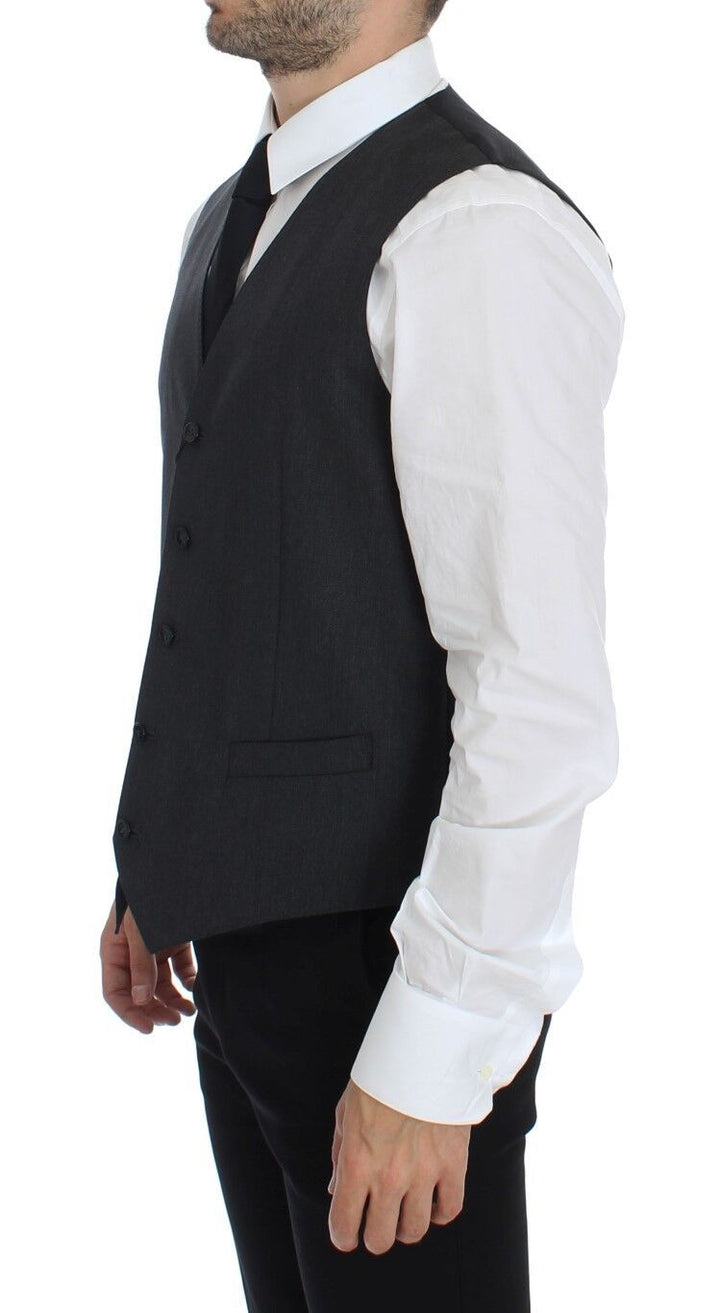 Dolce &amp; Gabbana Sample Sale Dolce &amp; Gabbana Gray Wool Formal Dress Vest Gilet Weste - | Designer outlet