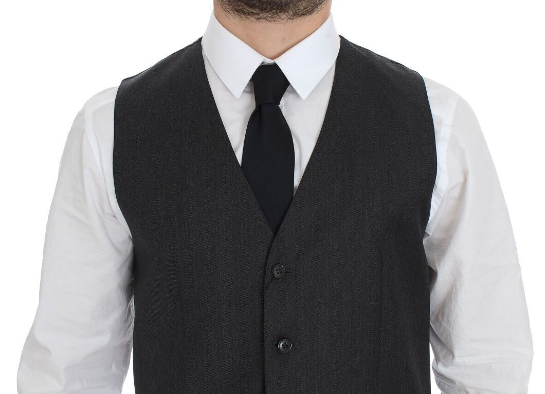 Dolce &amp; Gabbana Sample Sale Dolce &amp; Gabbana Gray Wool Formal Dress Vest Gilet Weste - | Designer outlet