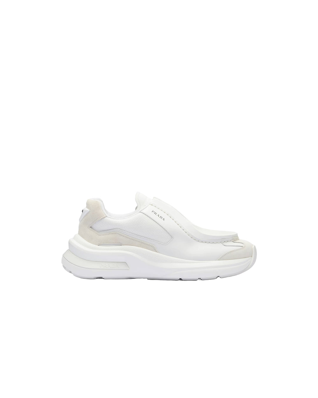 Prada Systeme Brushed Leather Sneakers