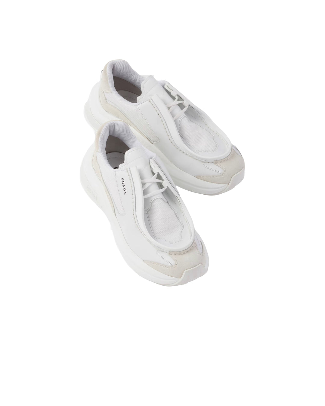 Prada Systeme Brushed Leather Sneakers