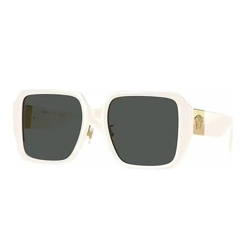 Versace Sunglasses Square Full Rim, Ivory White Frame And Dark Grey Lens Ve4472D548487