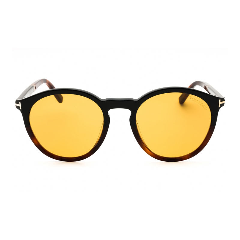 Tom Ford Sunglasses Round Full Rim, Havana Frame and Brown Lens FT102156E
