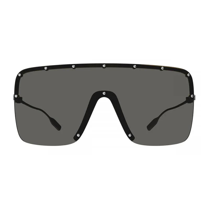 Gucci Sunglasses Shield Rimless, Gold Frame And Grey Lens Gg1245S004