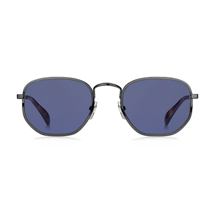 Givenchy Browline Full Rim, with a Dark Ruthenium frame and Blue lens.