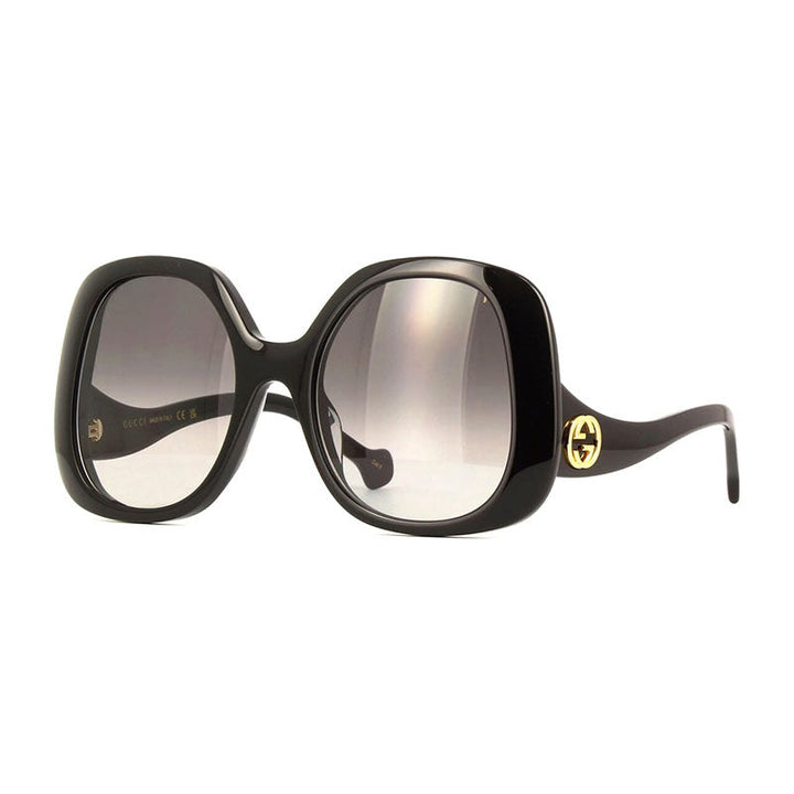 Gucci Sunglasses Square Full Rim, Black Frame and Grey Gradient Lens GG1235S001