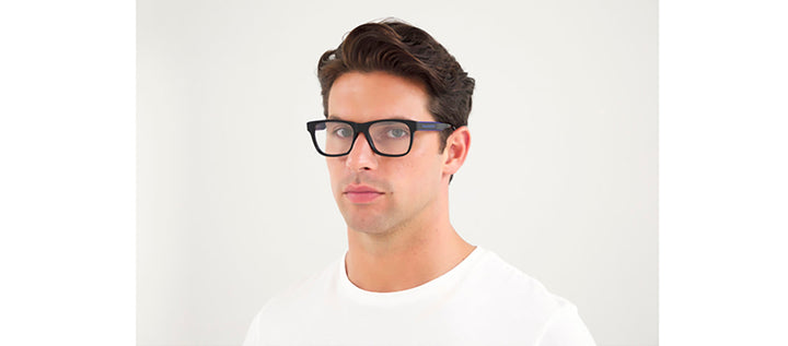 Alexander McQueen AM 0307O 004 Rectangle Acetate Black Eyeglasses with Demo Lens