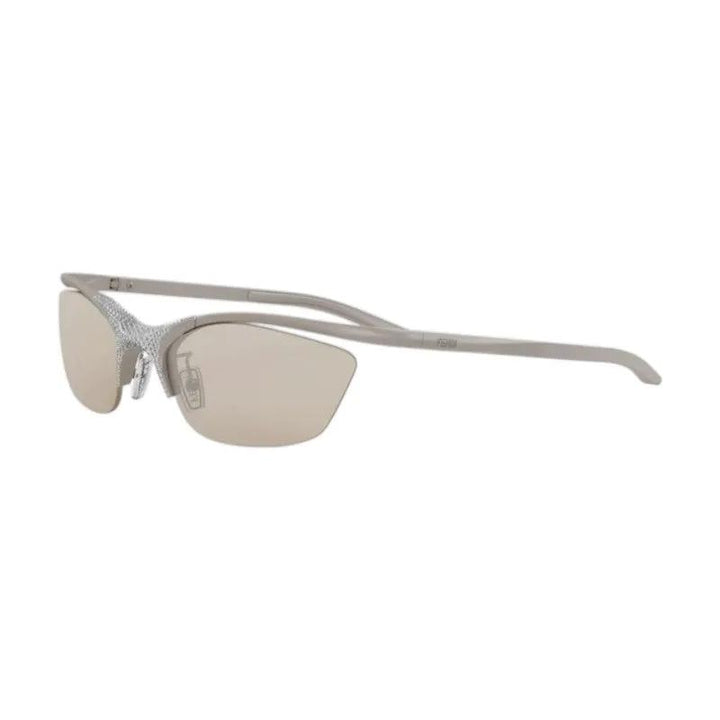 Fendi Sample Sale | Fendi Sunglasses Cat Eye Semi Rim, Beige Frame And Light Brown Lens Fe40176U46G - Sunglasses | Designer outlet