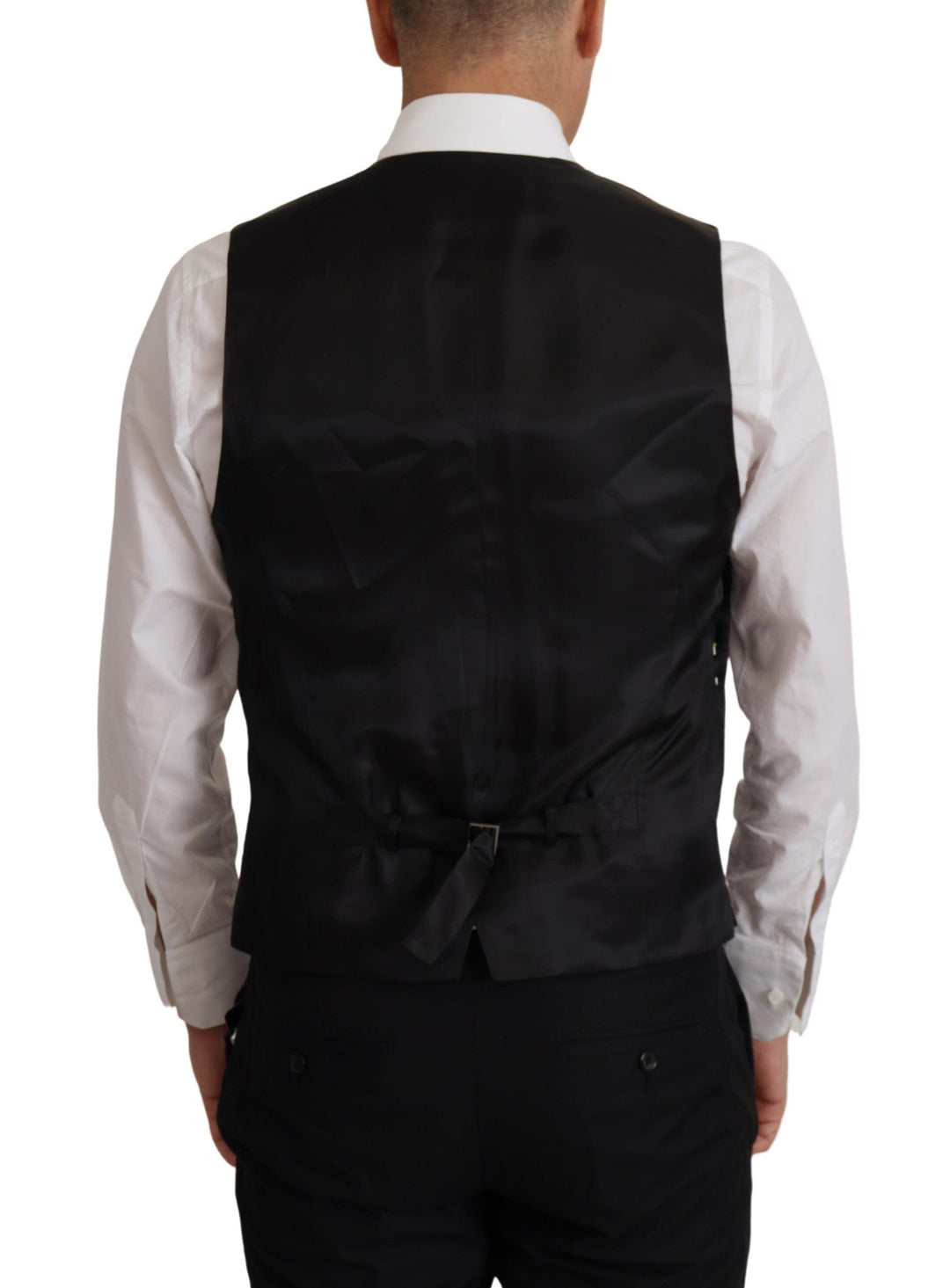 Dolce & Gabbana Elegant Black Martini Blazer and Vest Ensemble