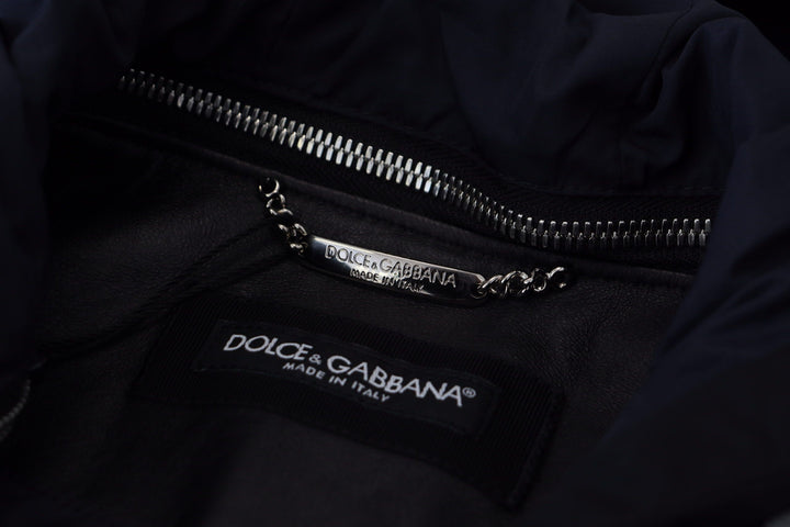 Dolce & Gabbana - Dolce & Gabbana Elegant Black Bomber Blouson Jacket - JKT3339 - 50 - Ask Me Wear