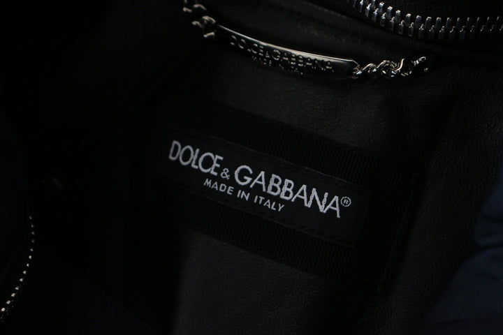 Dolce & Gabbana - Dolce & Gabbana Elegant Black Bomber Blouson Jacket - JKT3339 - 50 - Ask Me Wear