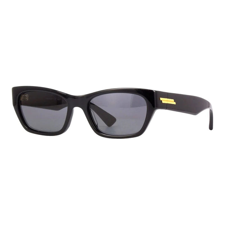 Bottega Veneta Sunglasses Rectangle Full Rim, Black Frame and Grey Lens BV1143S001