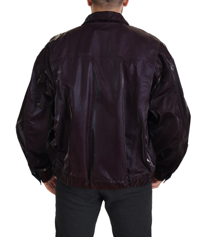 Dolce & Gabbana - Dolce & Gabbana Elegant Bordeaux Collared Jacket - JKT3351 - L - Ask Me Wear