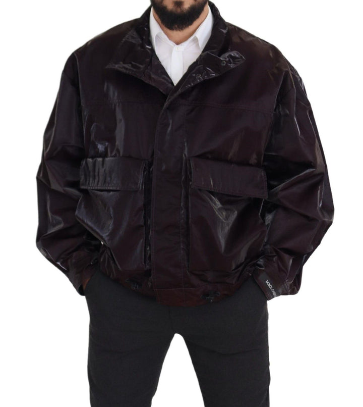 Dolce & Gabbana - Dolce & Gabbana Elegant Bordeaux Collared Jacket - JKT3351 - L - Ask Me Wear